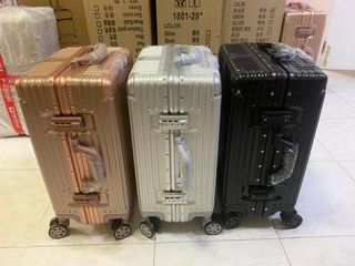 High Quality Aluminum Frame Polycarbonate Body Travel Luggage (Rose Gold, Silver, Black))