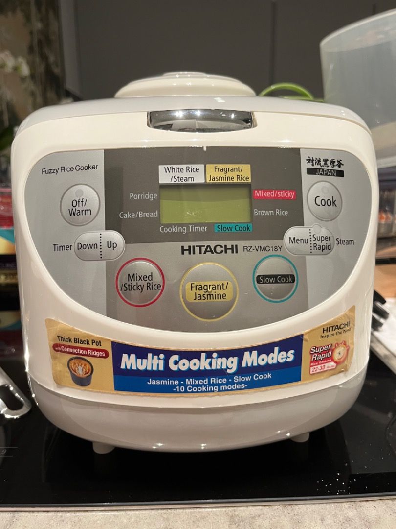 HITACHI RZVMC18Y 1.8L rice cooker, Furniture & Home Living