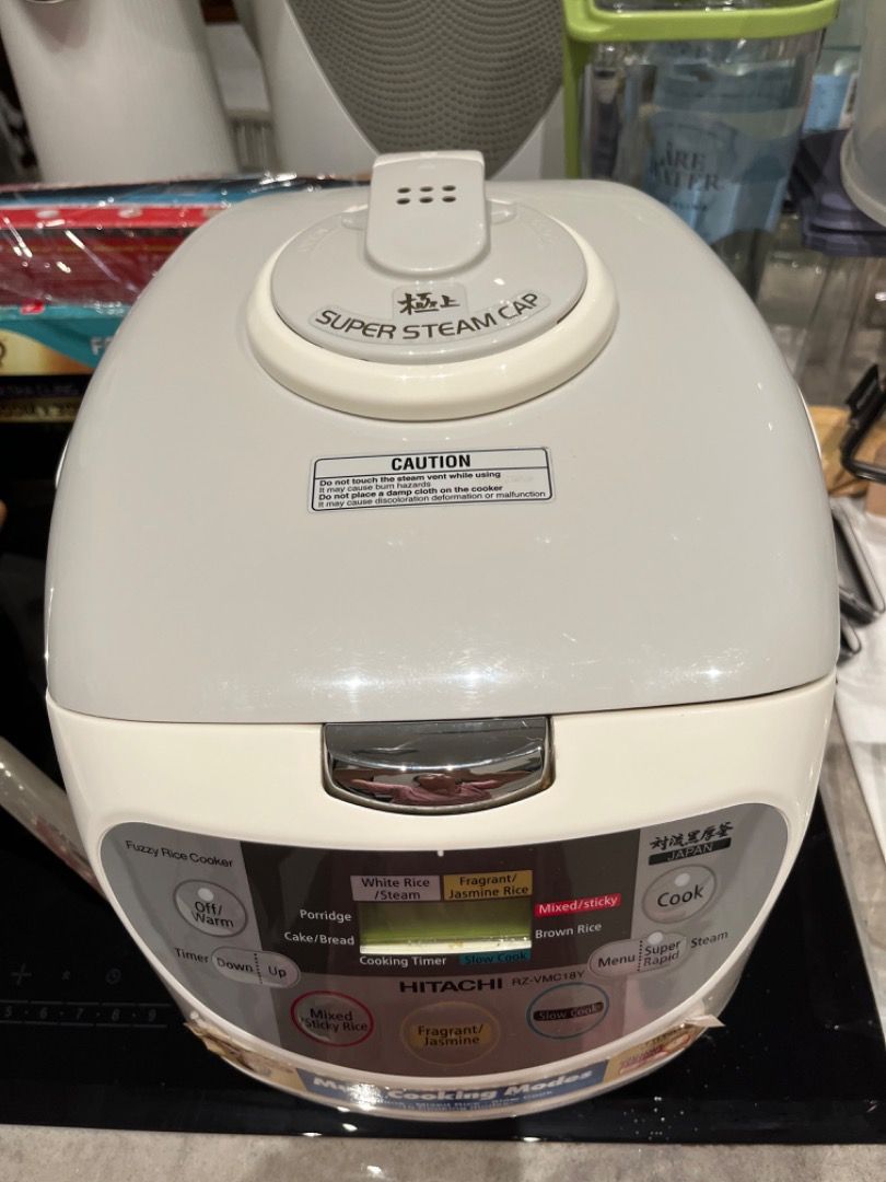 HITACHI RZVMC18Y 1.8L rice cooker, Furniture & Home Living