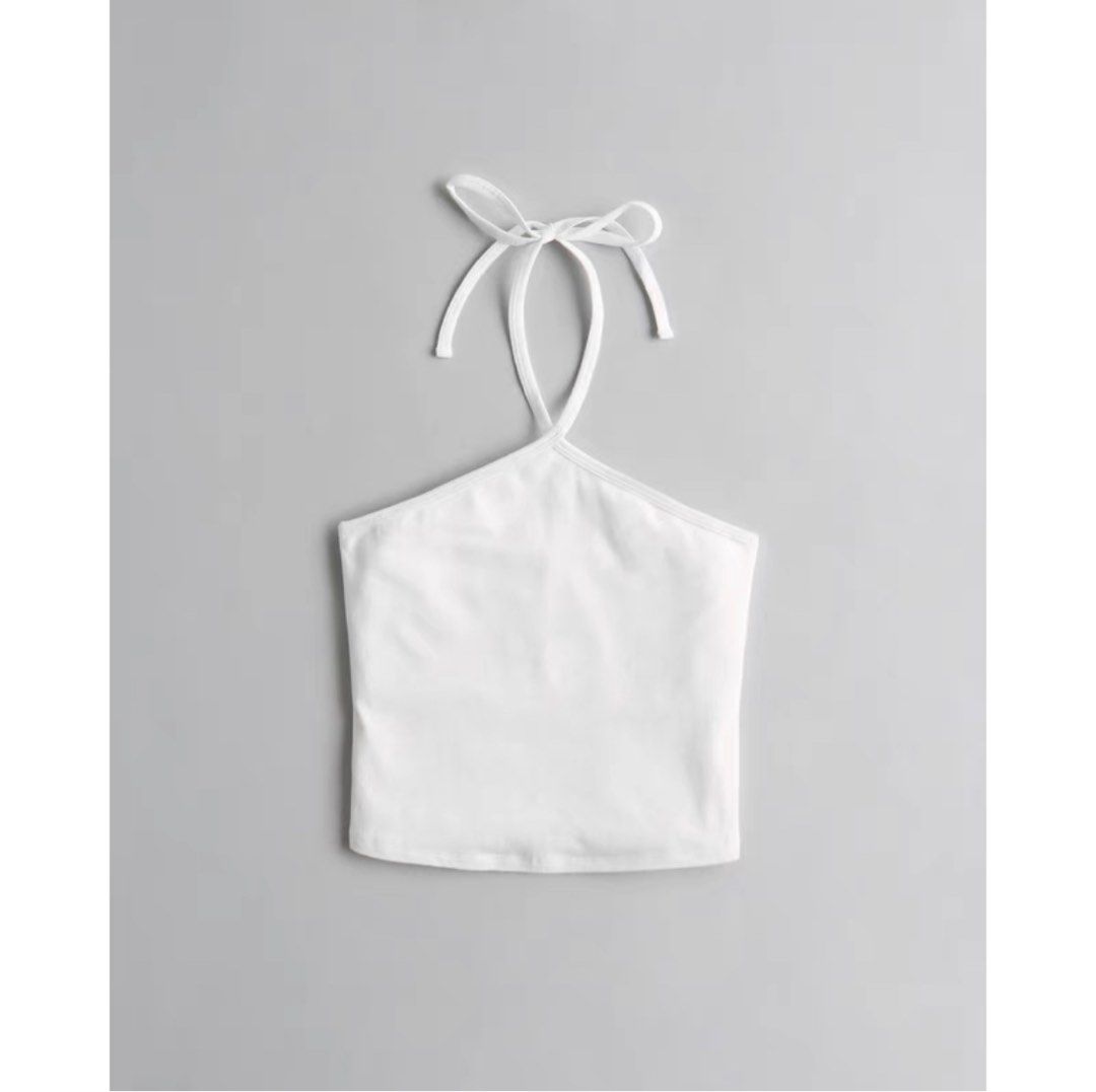 Hollister White Halter Top crop top Women s Fashion Tops