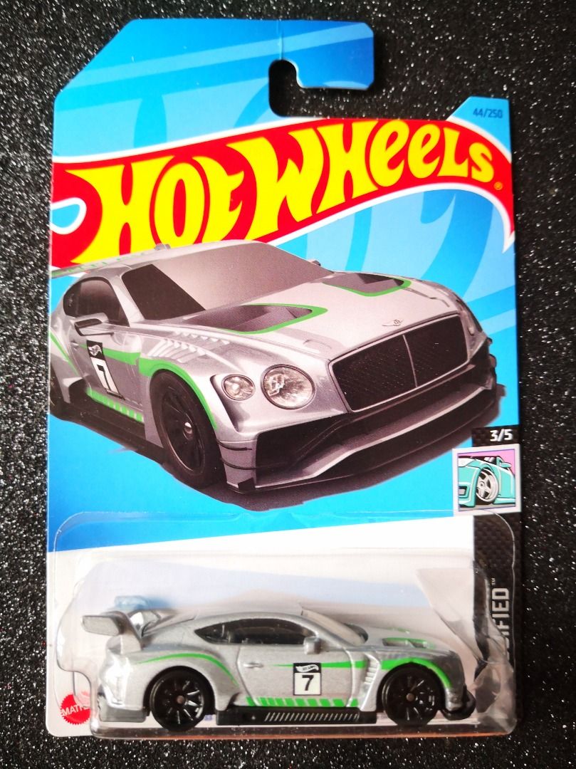 Hot Wheels 2018 Bentley Continental GT3 Silver Hobbies Toys