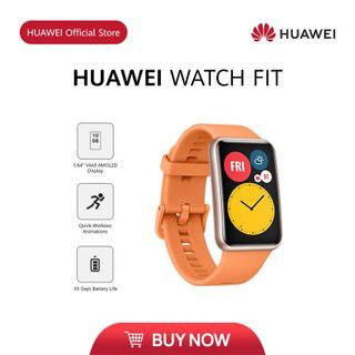 Huawei Watch Fit Cantaloupe Orange Complete Package