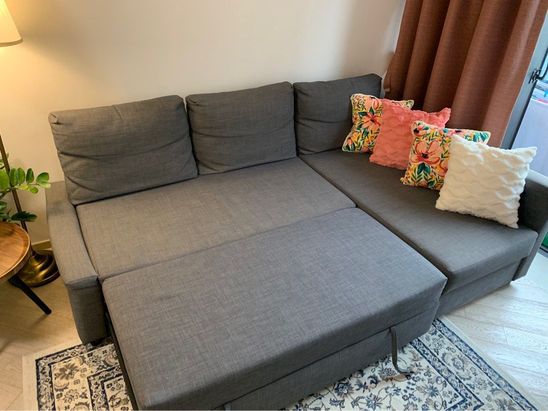 IKEA Friheten Sofa Bed with storage (price negotiable) Pickup Tseung