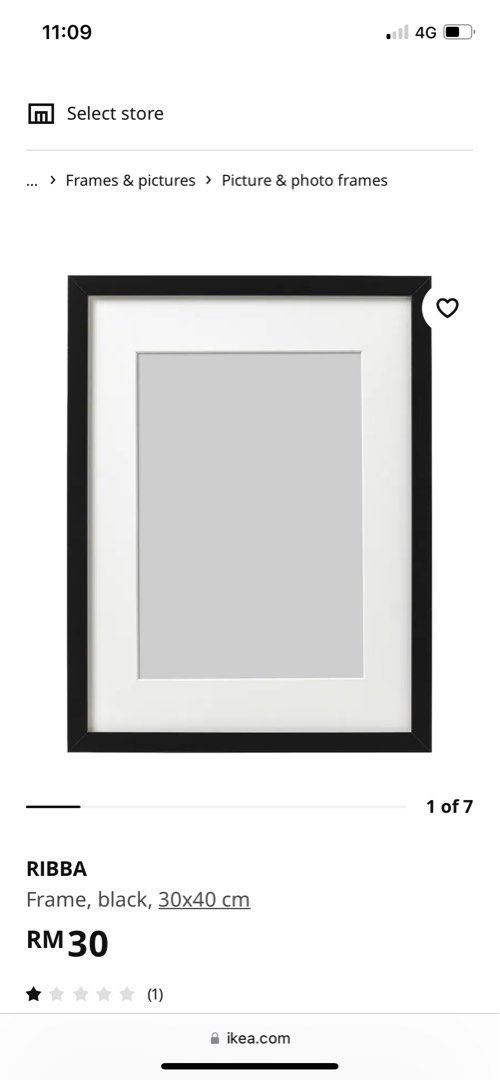 Ikea ribba frame, Furniture & Home Living, Home Decor, Frames