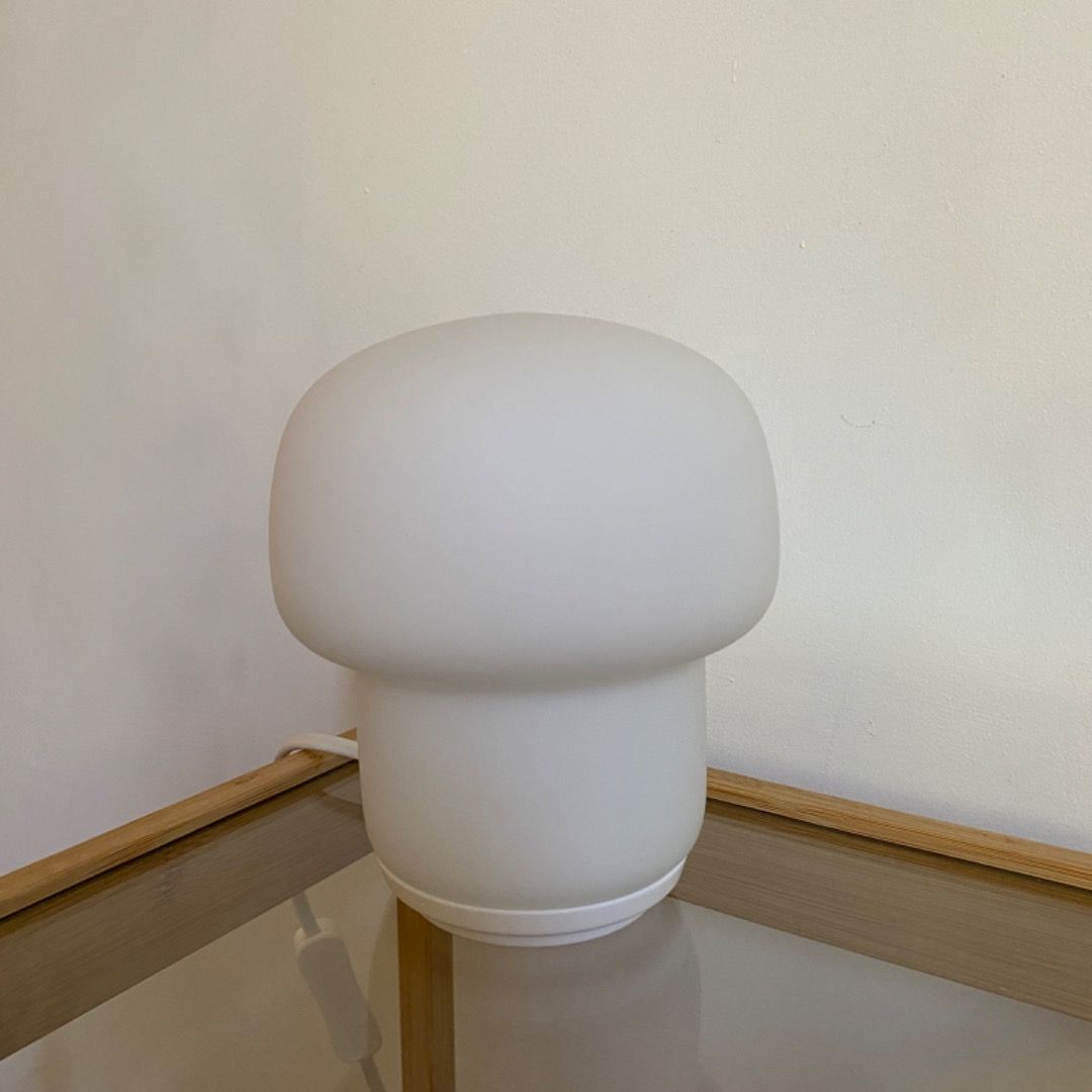 TOKABO Table lamp with LED bulb, glass opal - IKEA