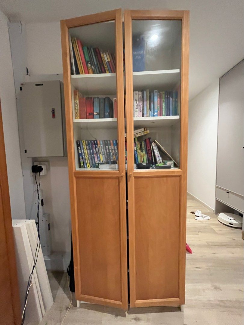 Ikea Wood Billy Cabinet White Shelf Furniture Home Living Furniture ikea-wood-billy-cabinet-white-shelf-furniture-home-living-furniture