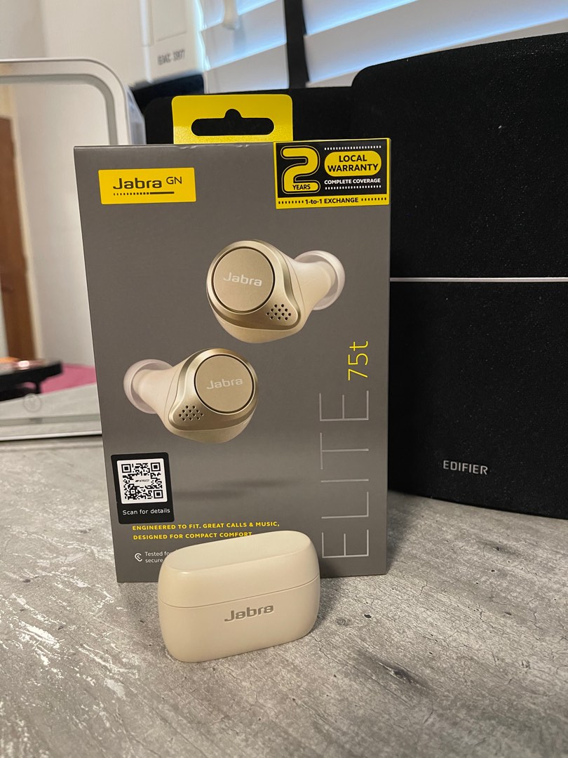 Jabra elite 75t gold beige on sale