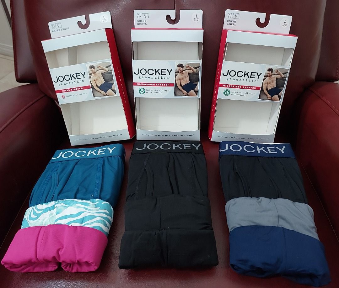 Jockey Generation Boxer Briefs 3Pack Microfiber Stretch SMLXL NewUSA