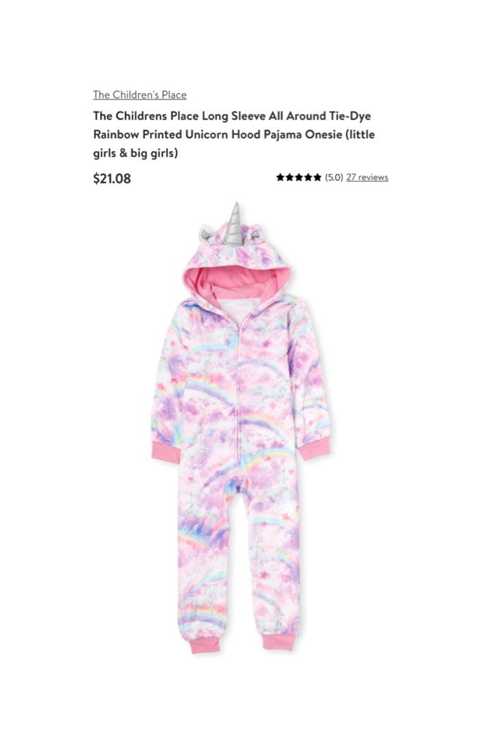 Children's place shop unicorn onesie