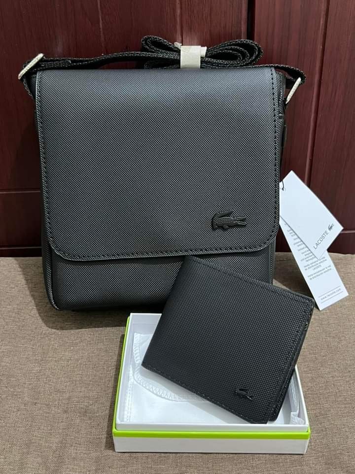 LACOSTE BAG ANG WALLET BUNDLE, Men's Fashion, Bags, Sling Bags on Carousell