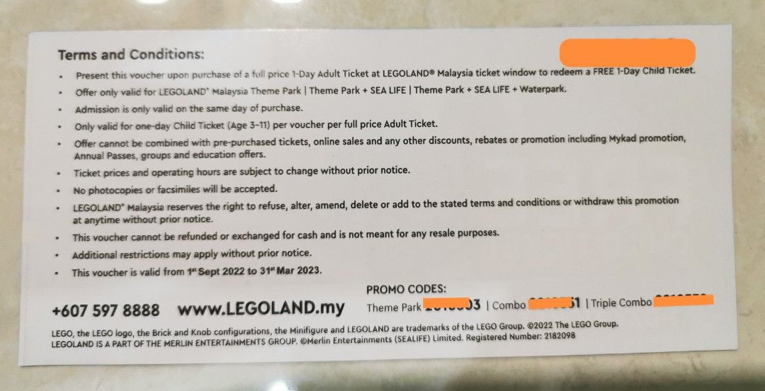 Mcdonalds clearance legoland voucher