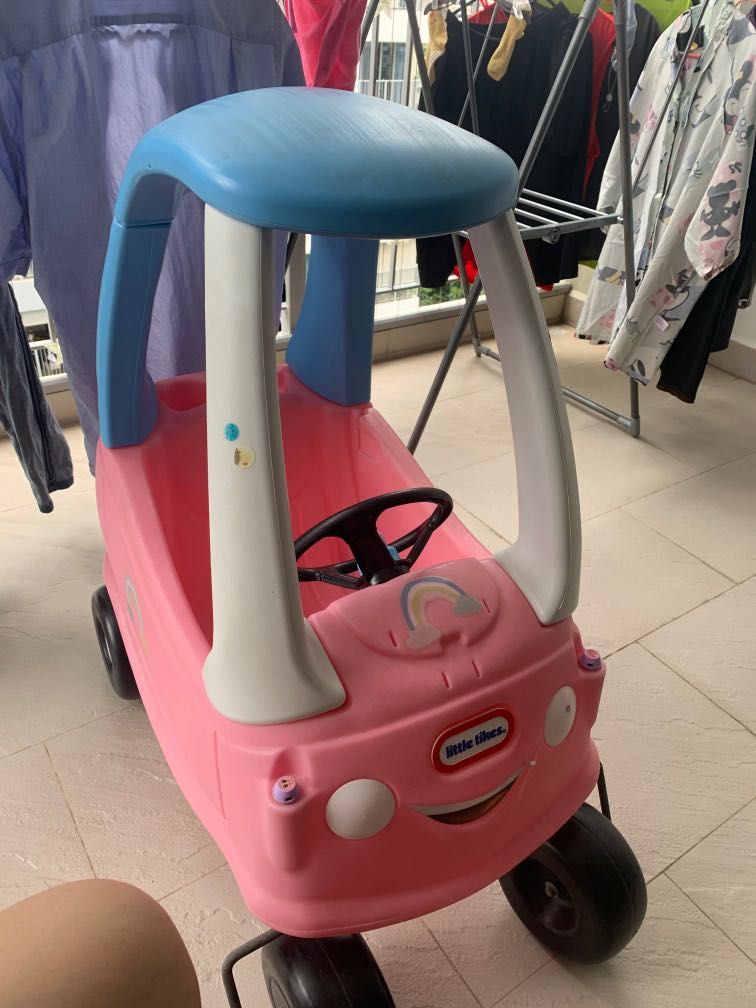Little Tikes Pink Car, Babies & Kids, Infant Playtime on Carousell