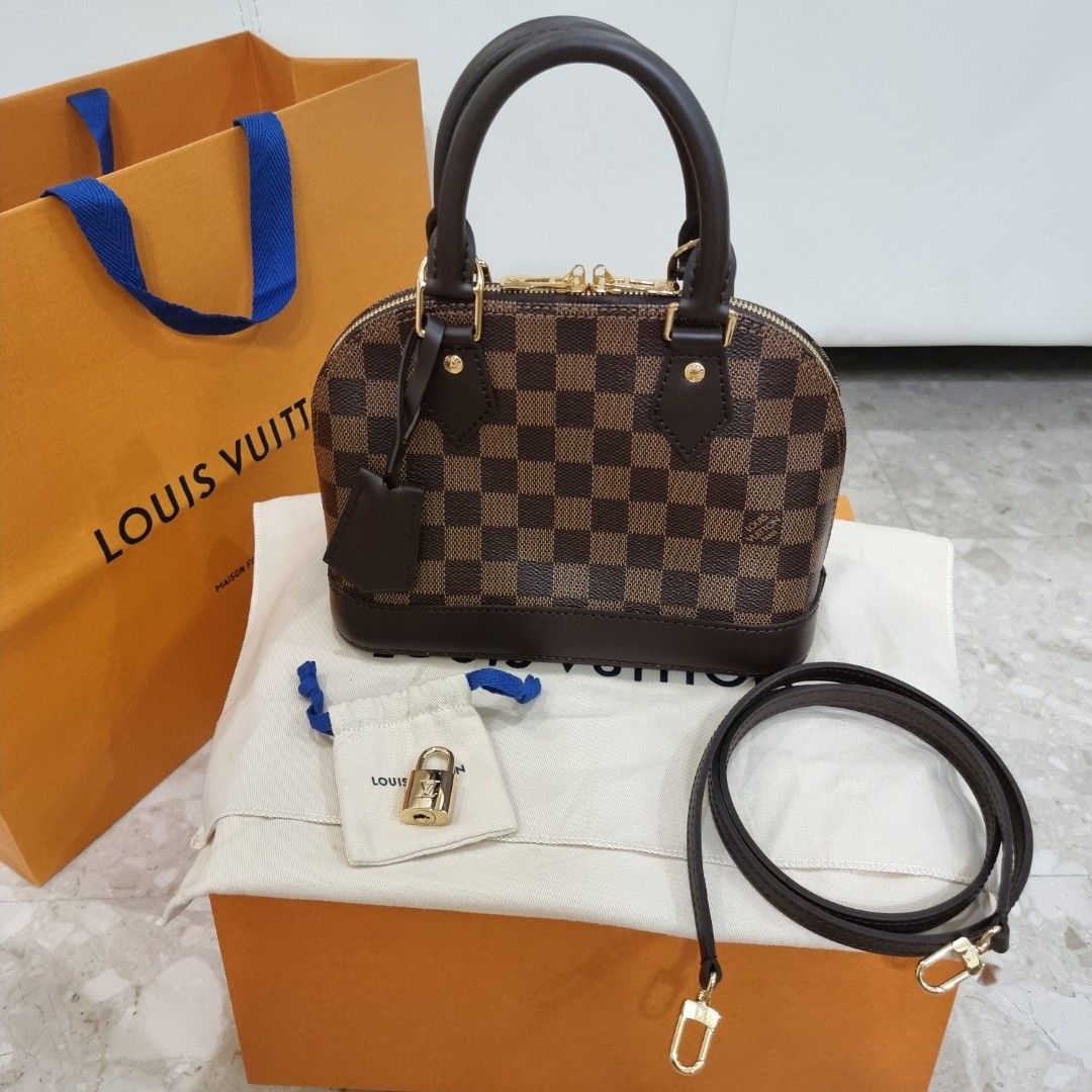 Louis Vuitton Alma BB Damier Ebene, Luxury, Bags & Wallets on Carousell