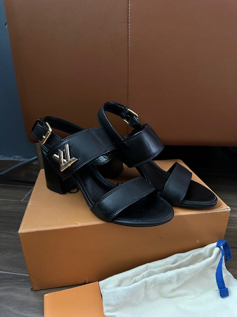 Louis Vuitton Brown Leather Horizon Slingback Sandals Size 40