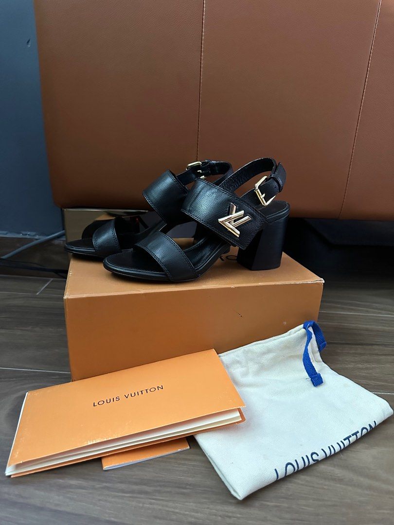 Louis Vuitton Brown Leather Horizon Slingback Sandals Size 40