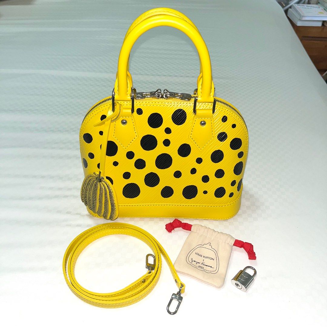 Louis Vuitton Yayoi Kusama Alma BB bag yellow Infinity dots Epi