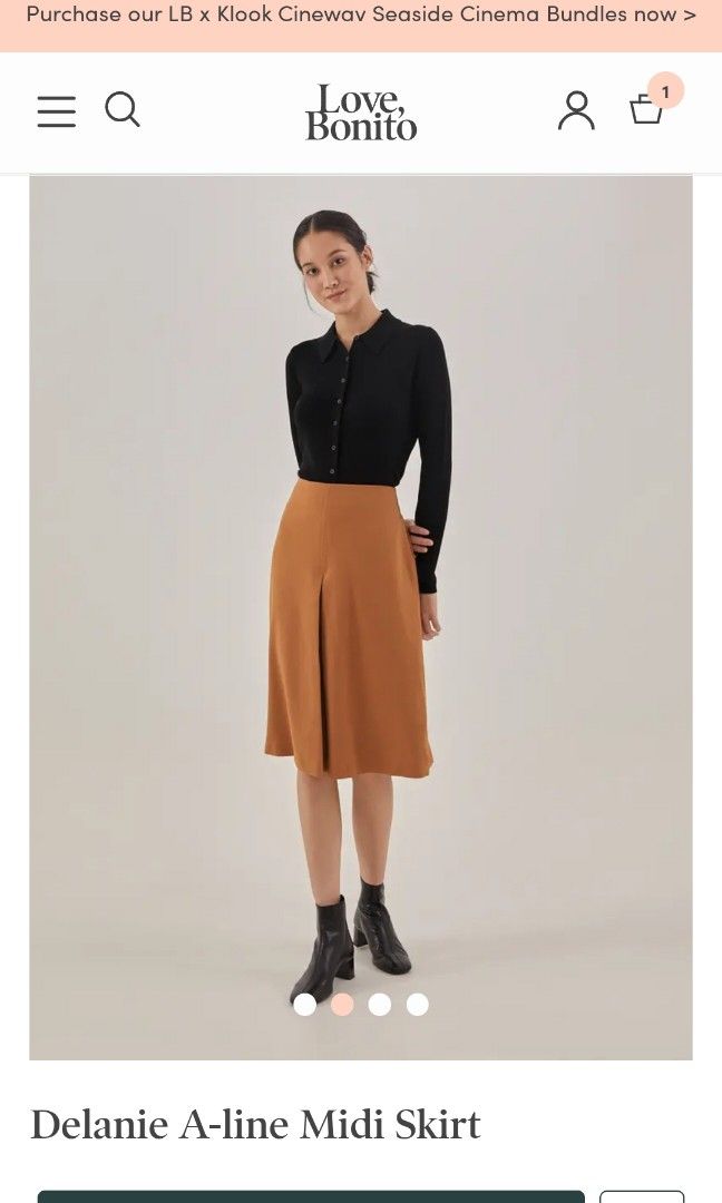 Buy Delanie A-line Midi Skirt @ Love, Bonito Singapore