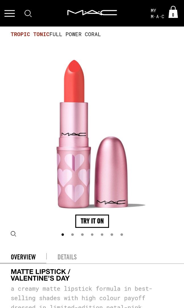 MAC Cosmetics Valentine's Day 2023 Limited Edition Matte Lipstick in ...