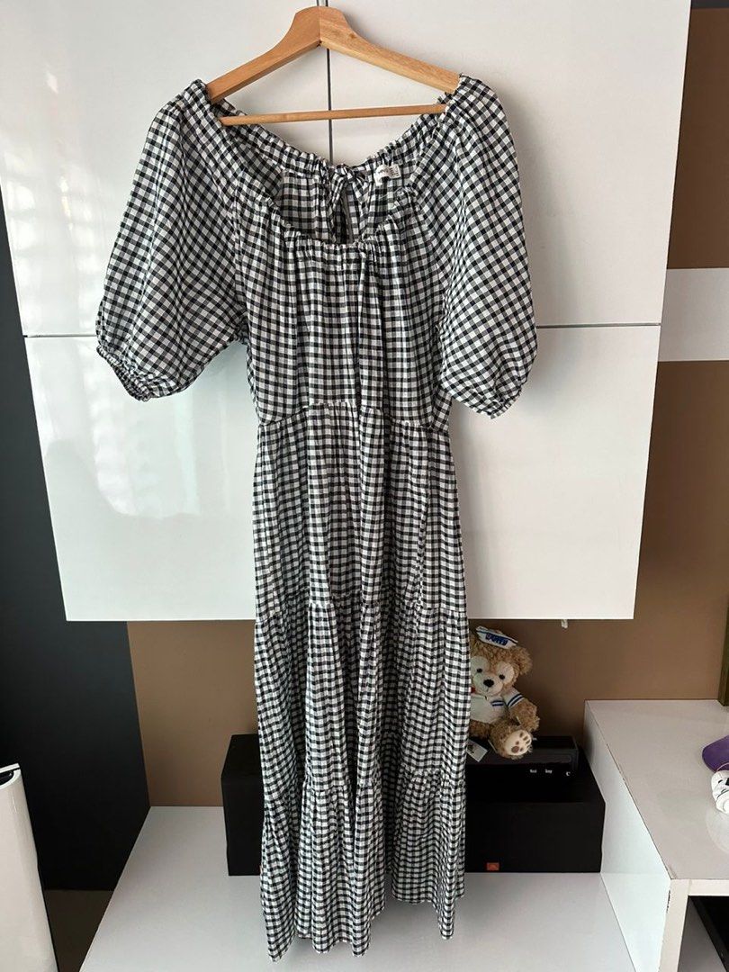 Mango new arrivals checkered dress