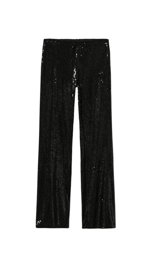 Mango Sequined Pants, Women's Fashion, Bottoms, Other Bottoms on Carousell