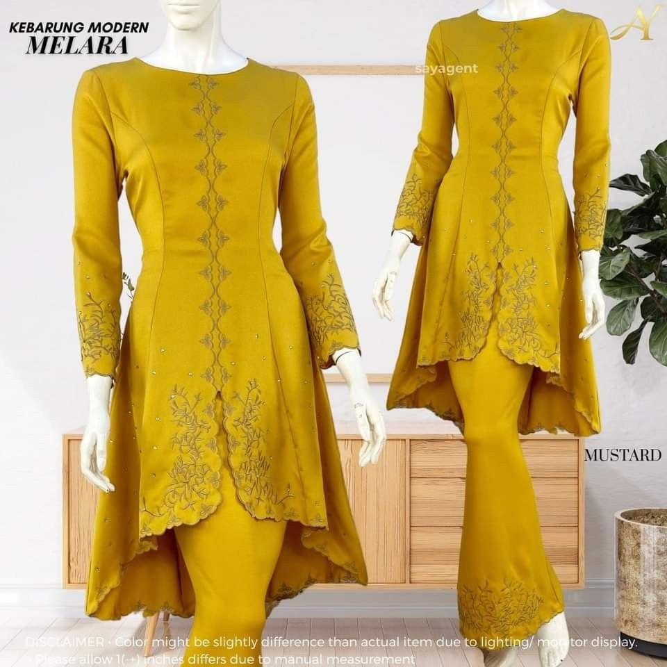 Melara Baju Kurung Sulam Raya 2023, Women's Fashion, Muslimah Fashion