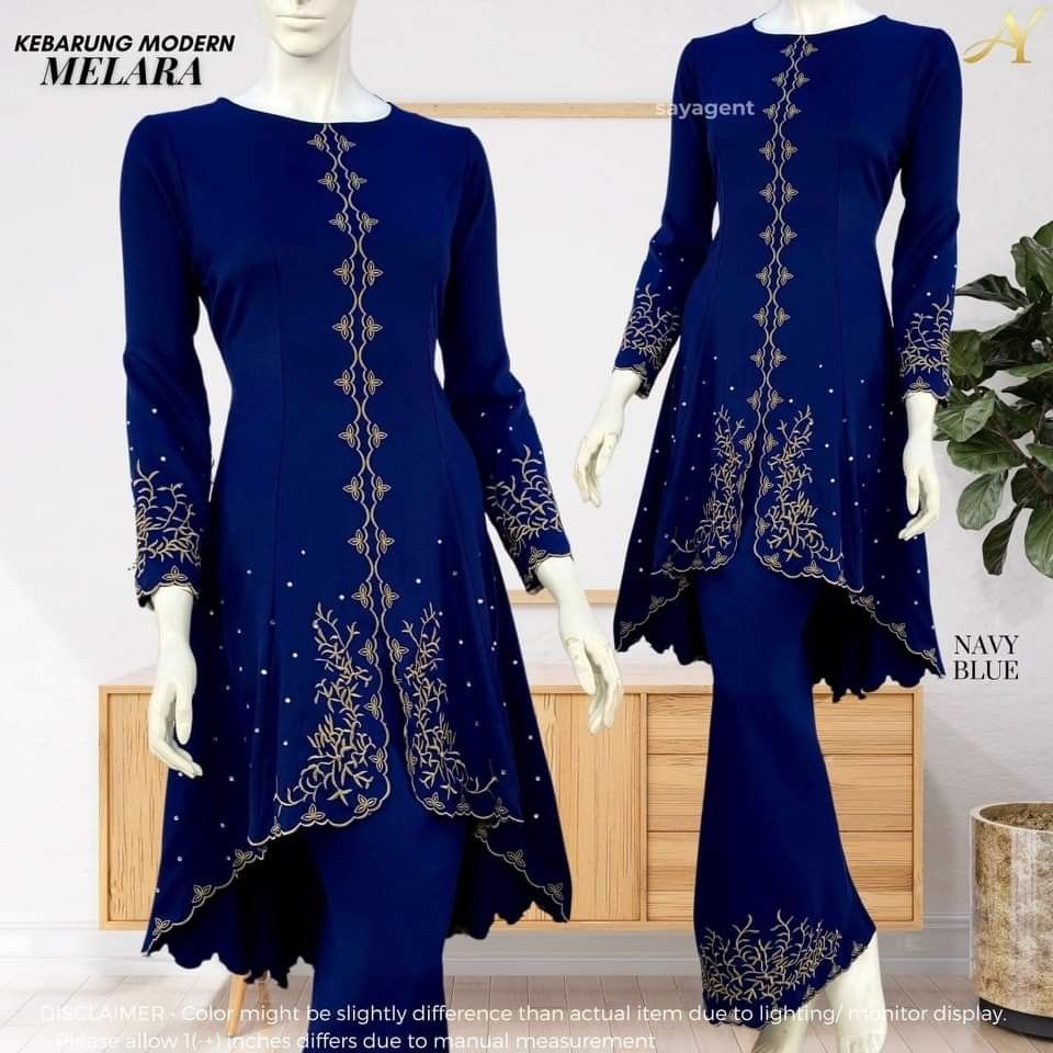 Melara Baju Kurung Sulam Raya 2023, Women's Fashion, Muslimah Fashion