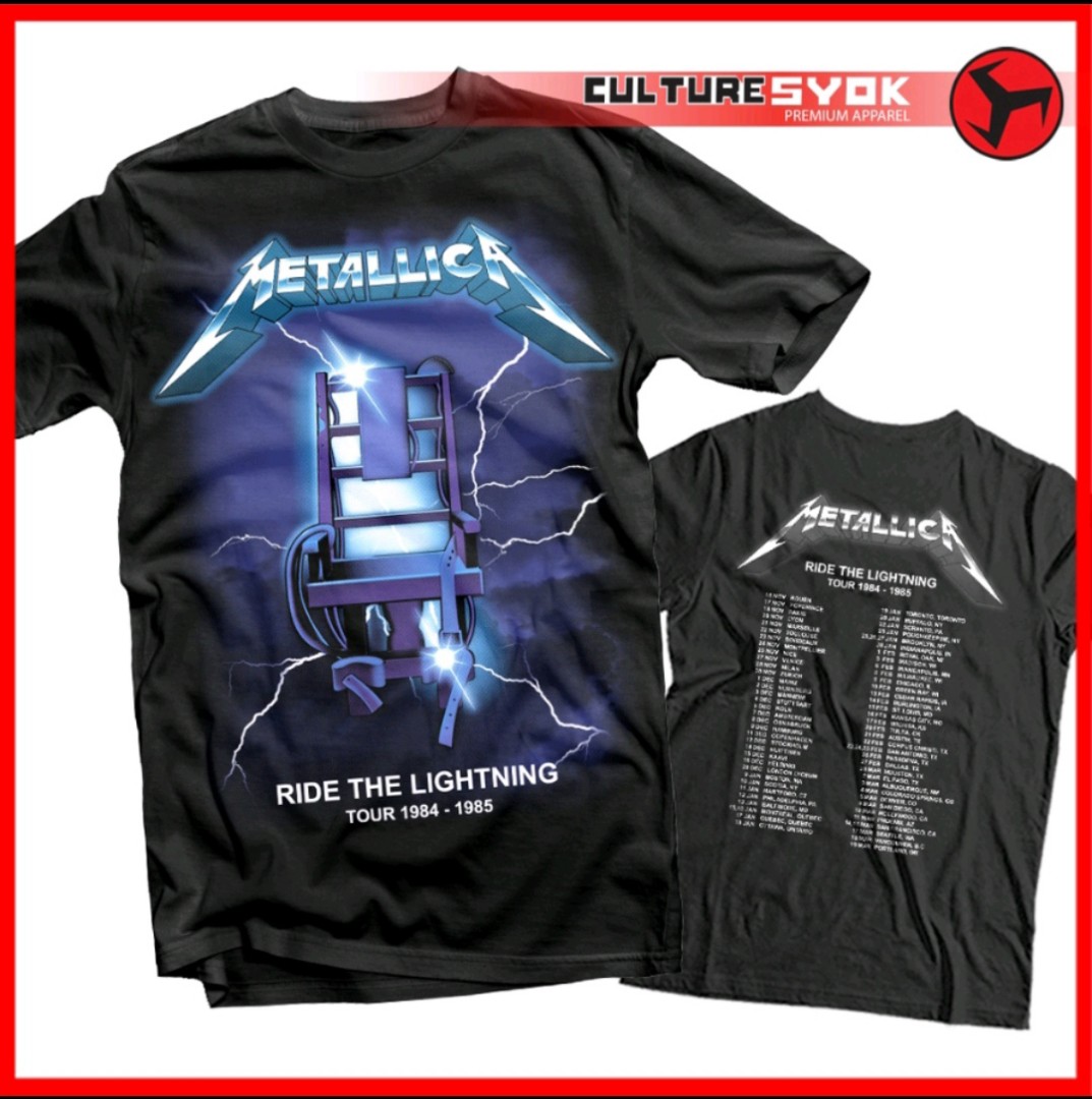 Metallica Ride The Lightning T-Shirt : : Clothing, Shoes &  Accessories