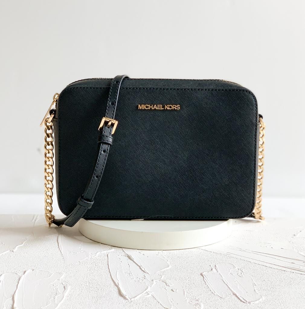 MK jet set crossbody black clearance