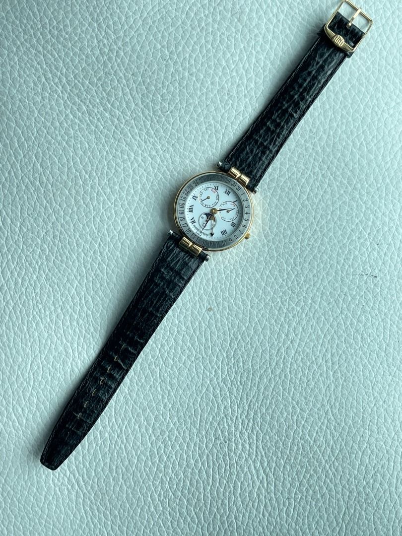 Michel Herbelin Newport Quartz Watch Moonphase Month Day Date