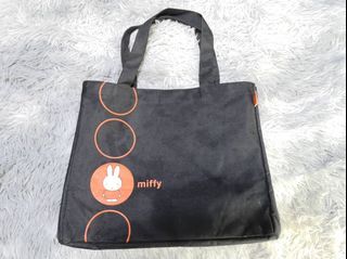 Miffy black canvas bag