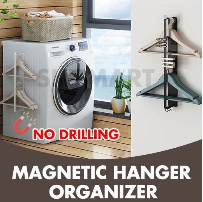 Multi functional Side Holder Two Way Kitchen Magnetic Washing Machine Side Rack for hangers