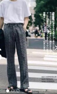 Needles Fancy Tweed trousers 日本製 藍/灰 S號