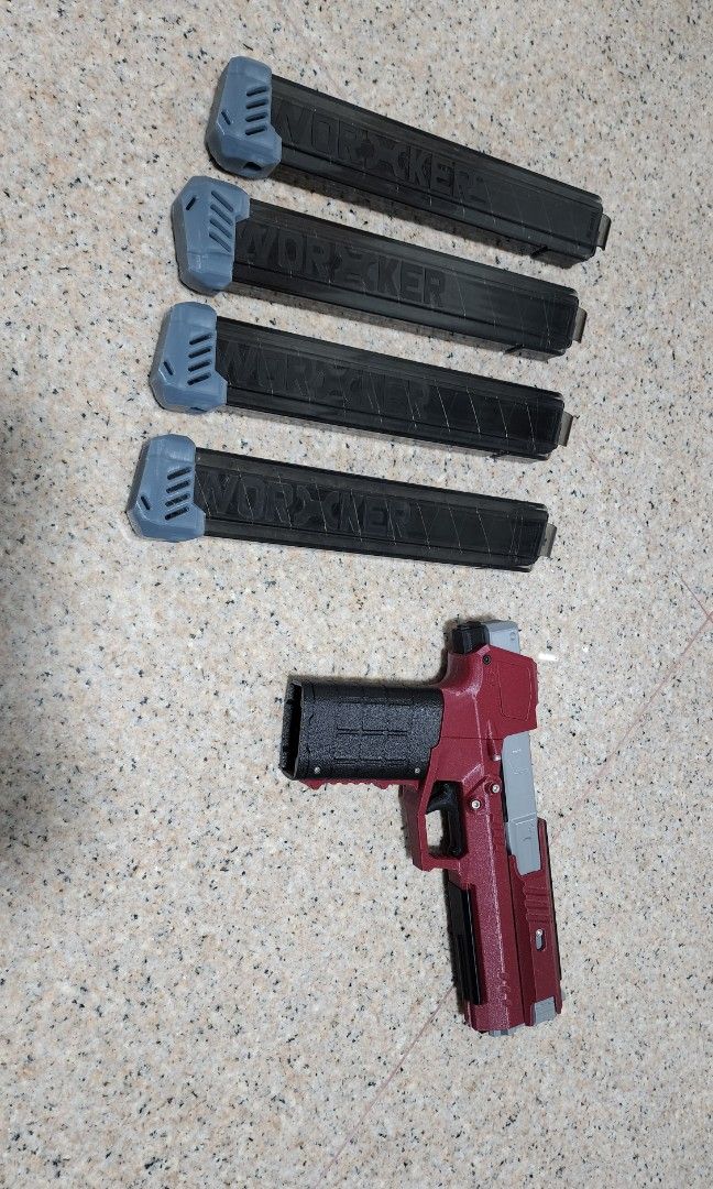 Nerf gecko + 4angled mags, Hobbies & Toys, Toys & Games on Carousell