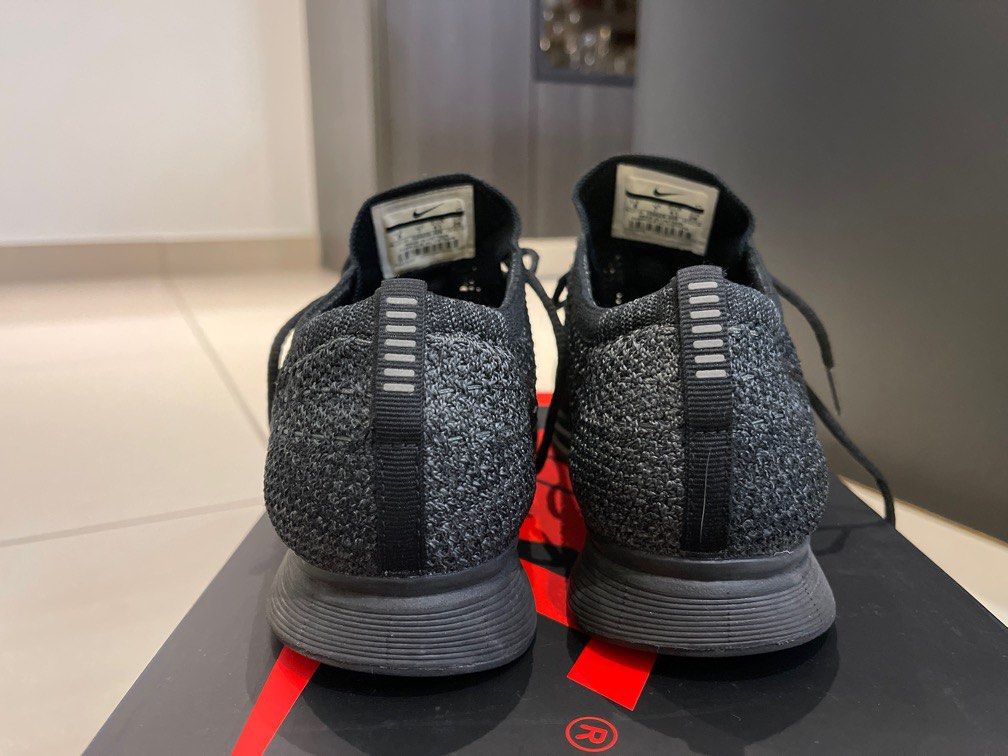 Nike flyknit racer shop triple black midnight