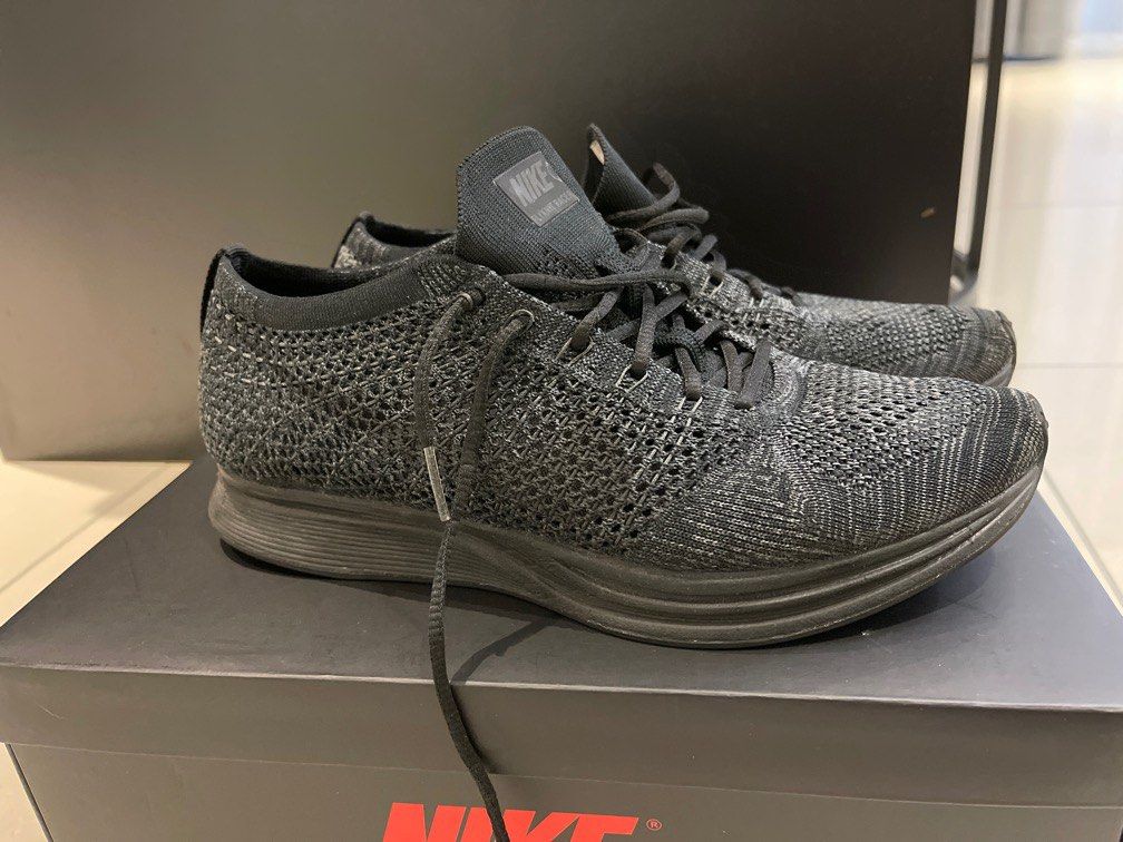 Nike Flyknit Racer Triple Black Men s Fashion Footwear Sneakers