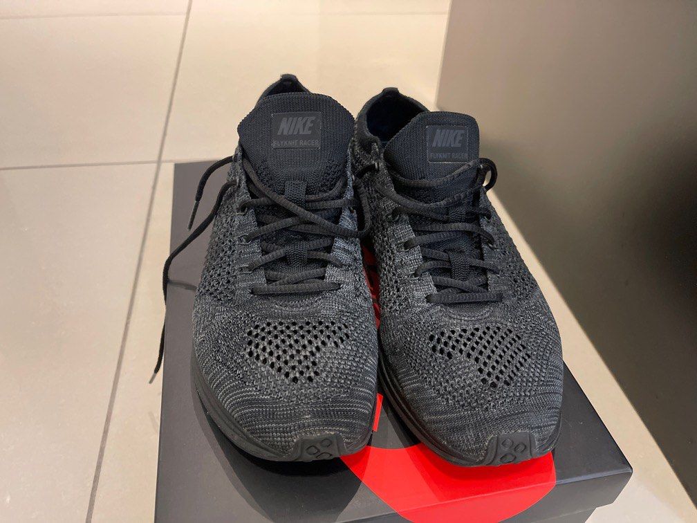 Nike Flyknit Racer Triple Black Men s Fashion Footwear Sneakers