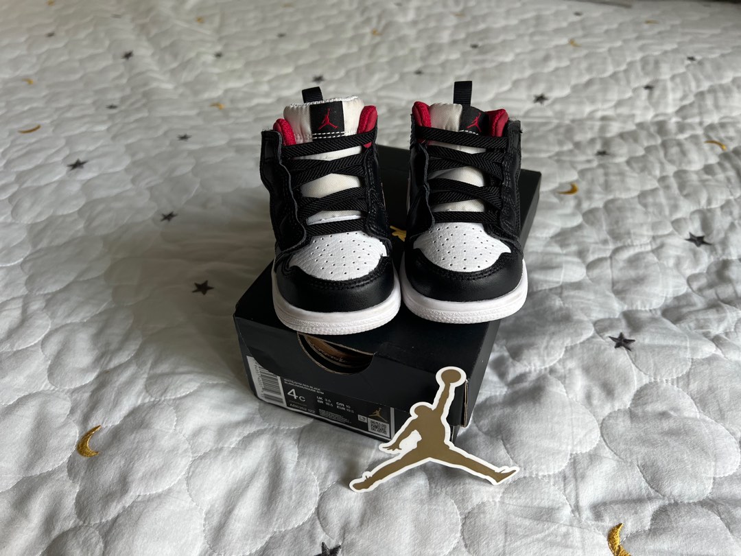 infant red and black jordans