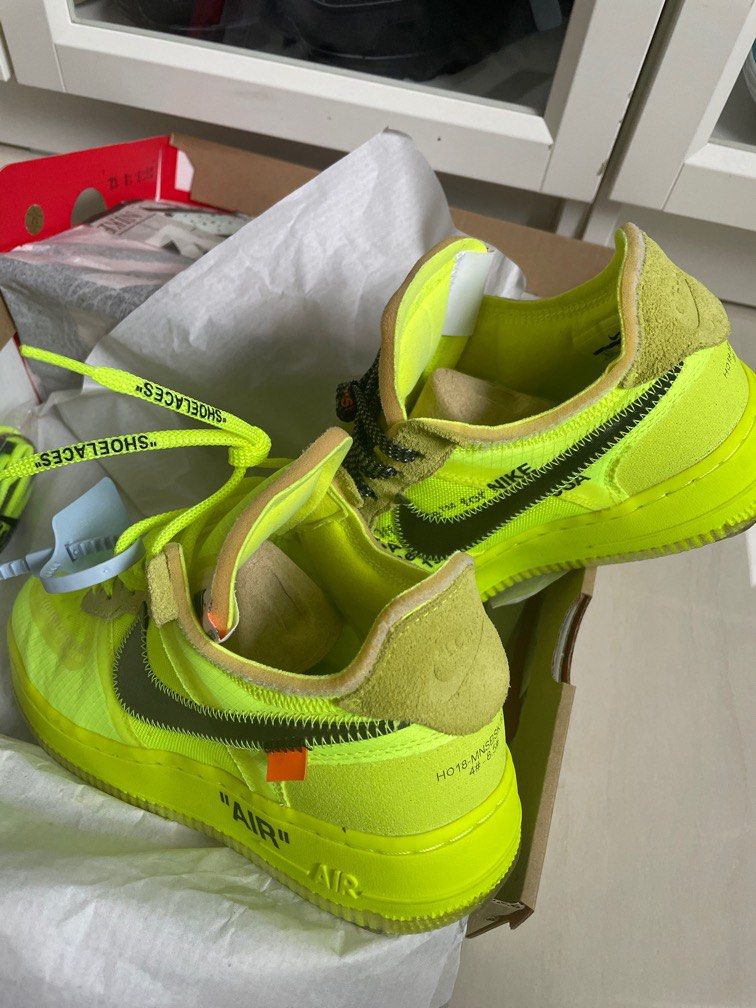 Nike off white Air Force 1 Volt US6.5 M Men s Fashion Footwear