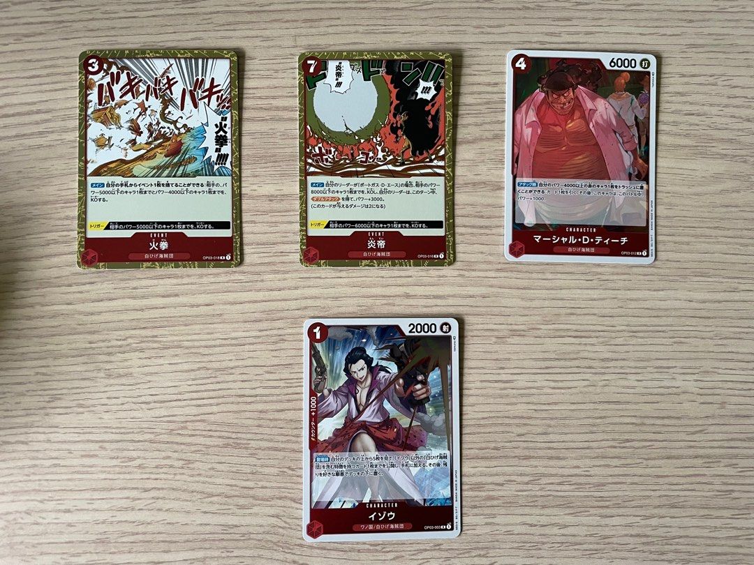 One Piece OP03 Rare Cards, Hobbies & Toys, Toys & Games on Carousell
