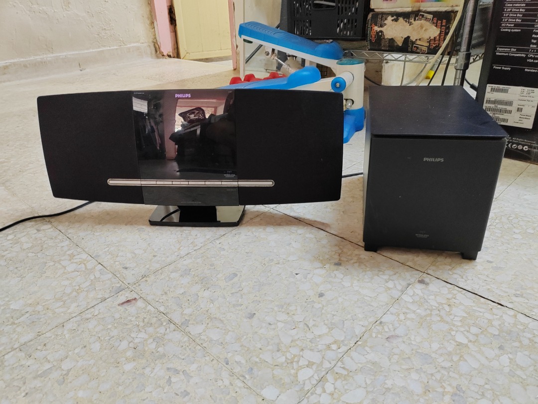 Philips micro theater mcd388 wireless sale subwoofer