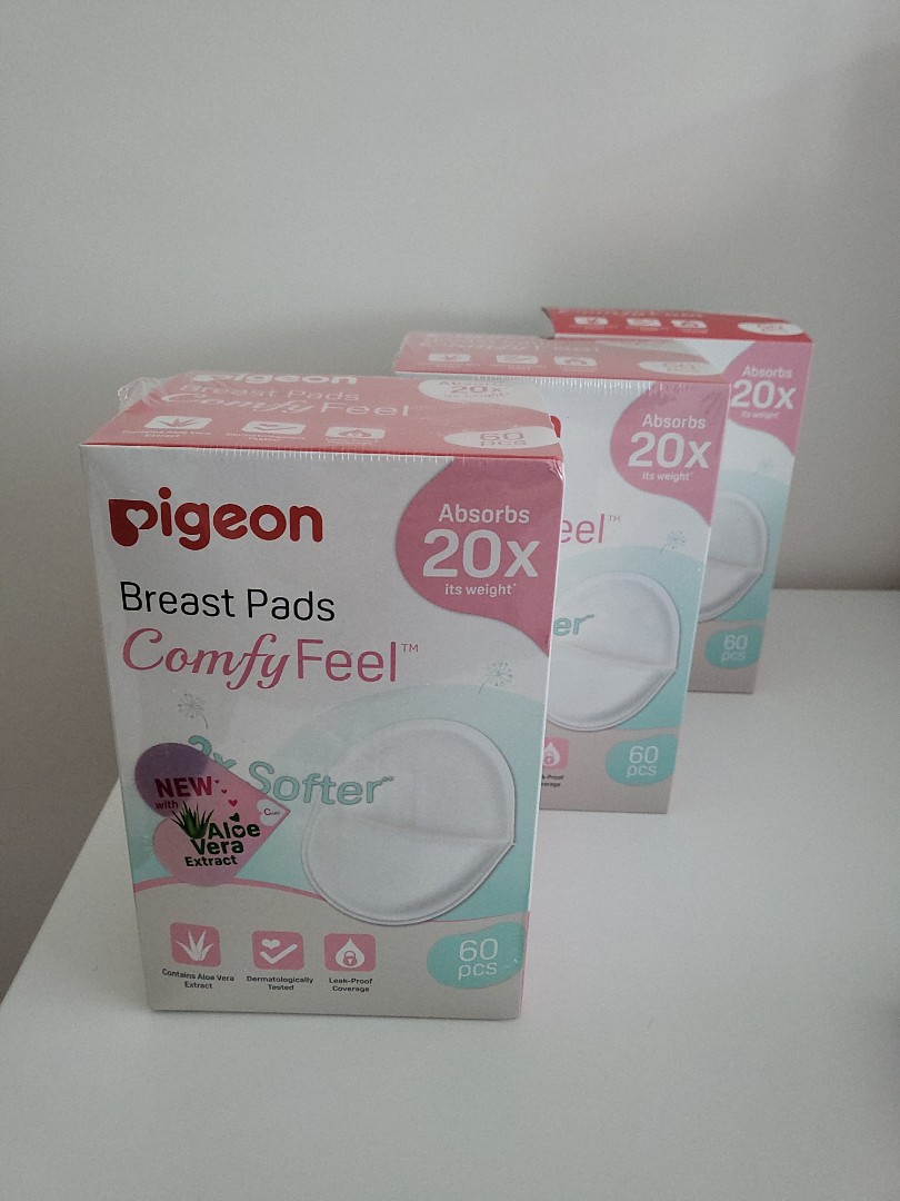 Pigeon Disposable Breast Pads - Comfy Feel with Aloevera - 50 Pack