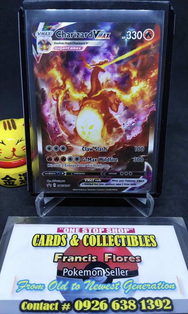 Pokemon Card - CHARIZARD VMAX #261 - FULL ART (ULTRA - PREMIUM COLLECTION)  SWSH BLACK STAR PROMO / YEAR 2022 / "MINT", Hobbies & Toys, Toys & Games on  Carousell