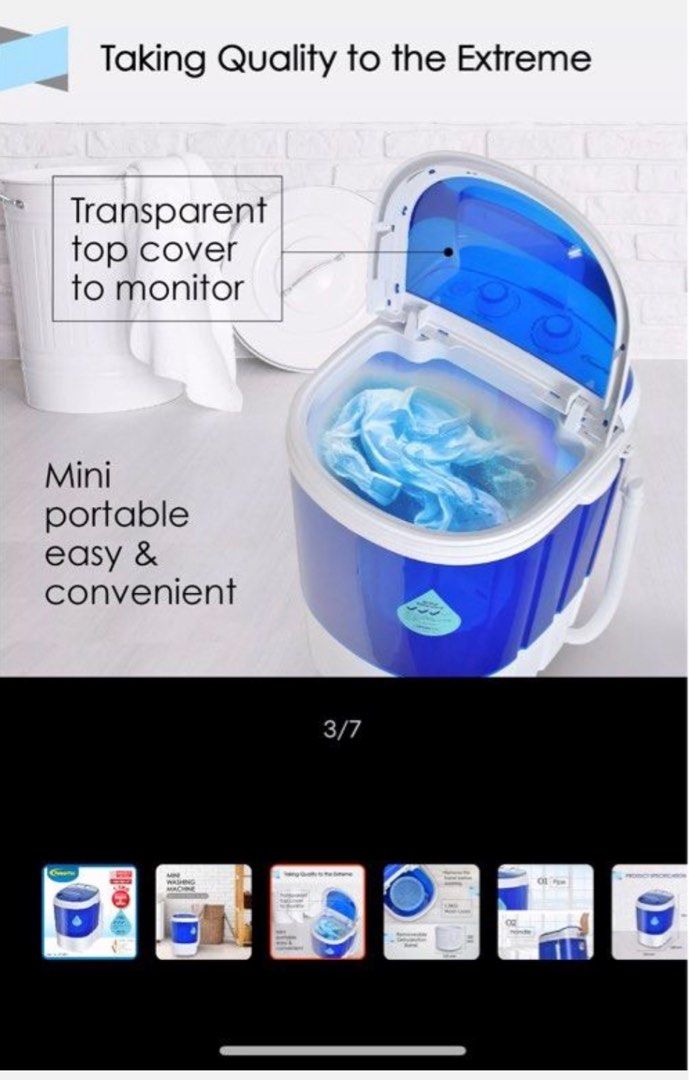 PowerPac Mini washer, Furniture & Home Living, Cleaning & Homecare Supplies, Cleaning Tools