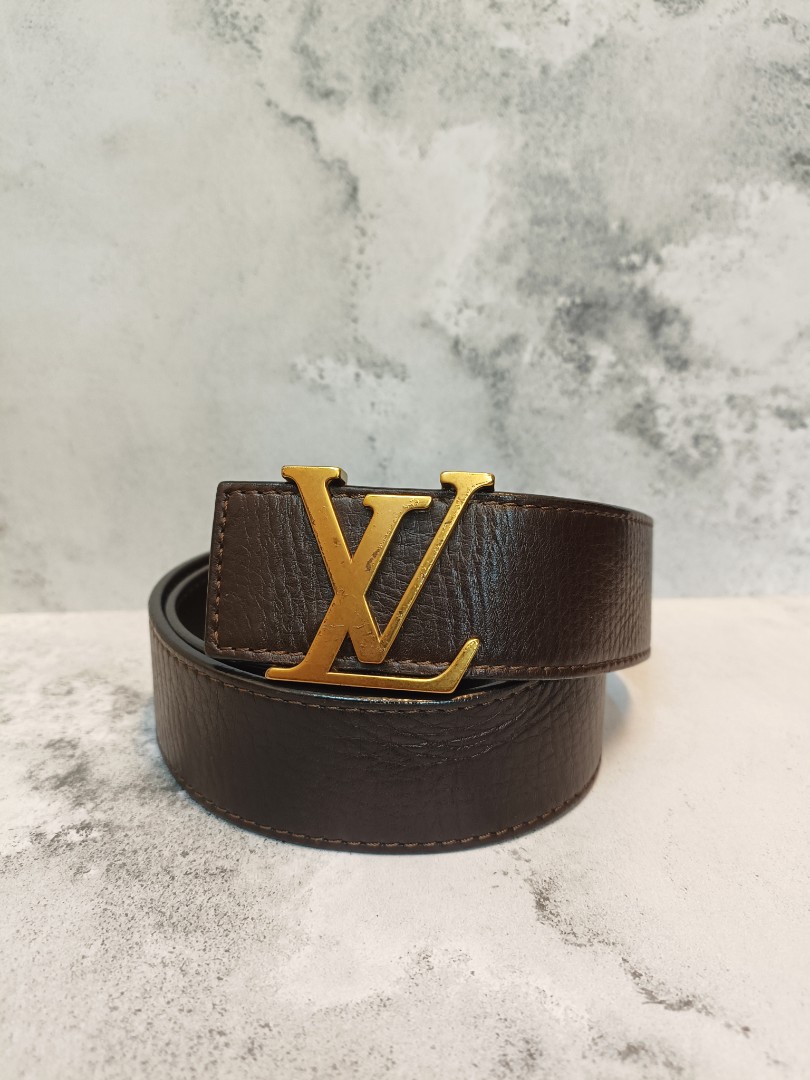 Louis Vuitton Burgundy Utah Leather Classique Belt 90 CM Louis Vuitton