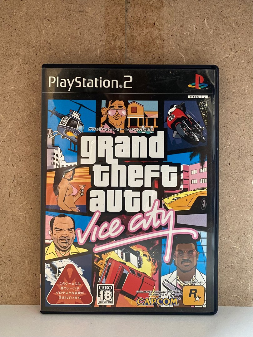 PS2 GTA Vice City (ORIGINAL) Japan Version, Video Gaming, Video Games