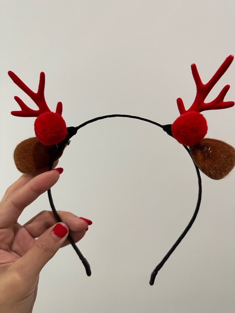 Reindeer Christmas hair band, Women's Fashion, Watches & Accessories, Hair  Accessories on Carousell
