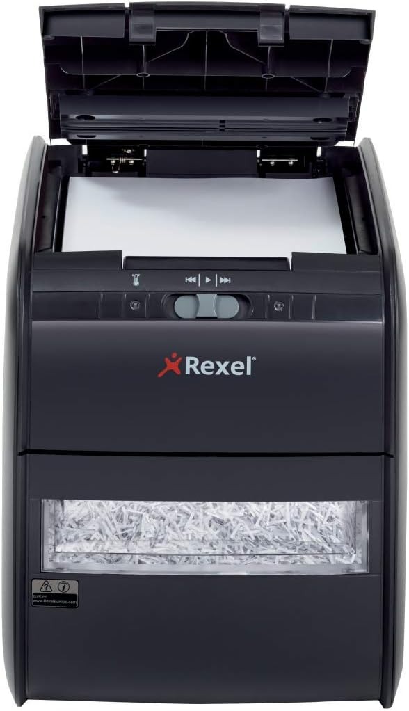 Rexel Auto+ 60X Auto Feed 30 Sheet Cross Cut Paper Shredder for Home or  Home Office (occasional use), 15L Bin, Black, 2103060, Computers  Tech,  Office  Business Technology on Carousell