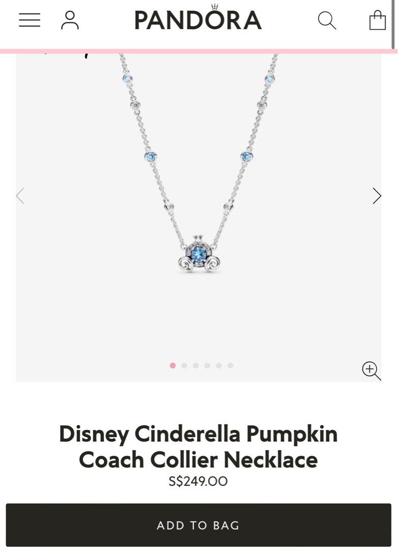 Disney pumpkin coach collier necklace discount