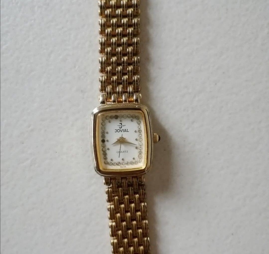 Jovial watch 22k gold plated store