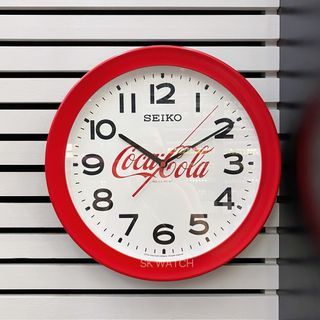 Seiko Coca-Cola Analogue Wall Clock QXA922R | Jam dinding